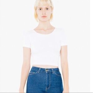 American Apparel cotton spandex crop tshirt